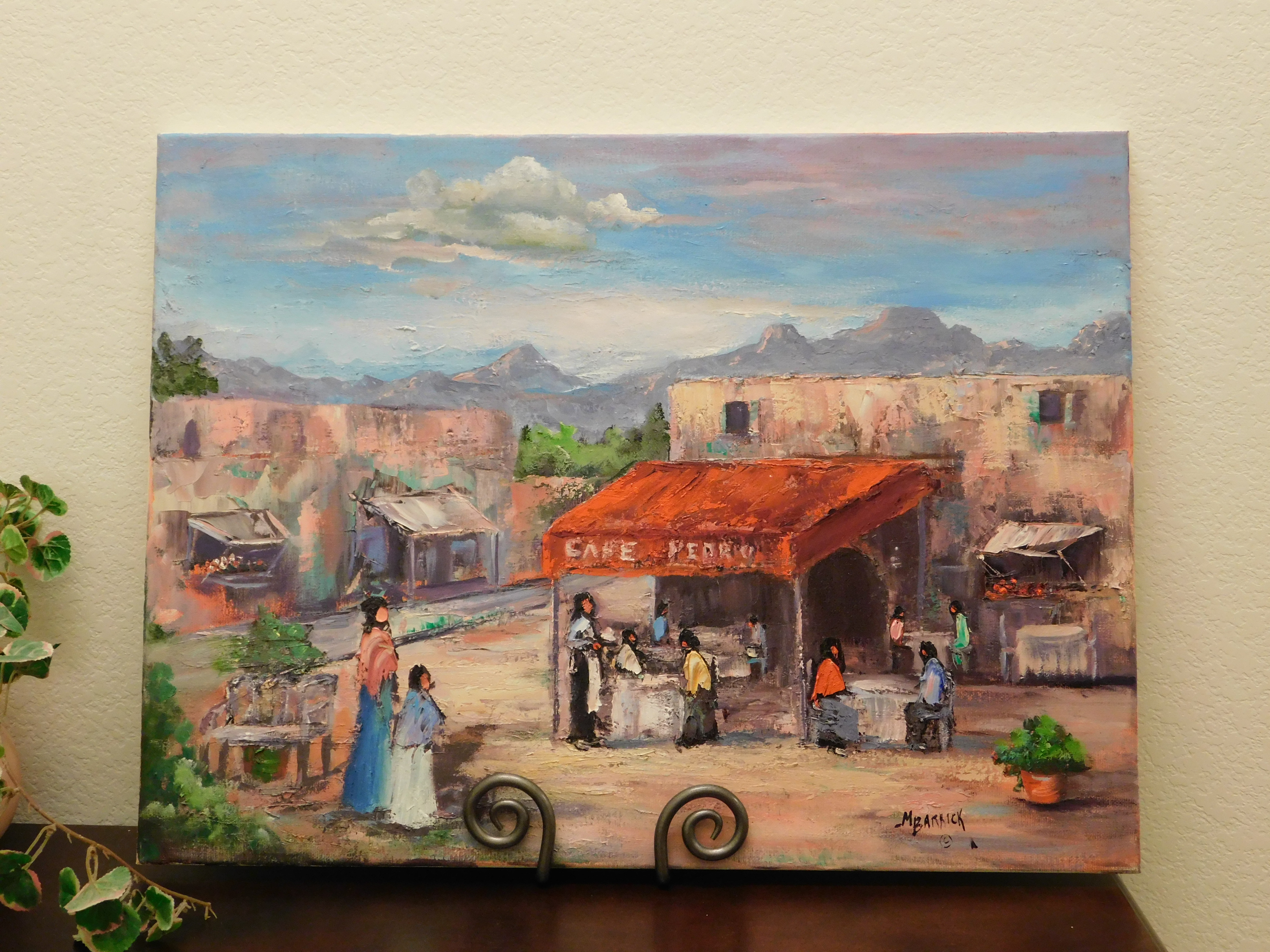 #8  "Afternoon Tea in Mexico" 18x24 Not Framed